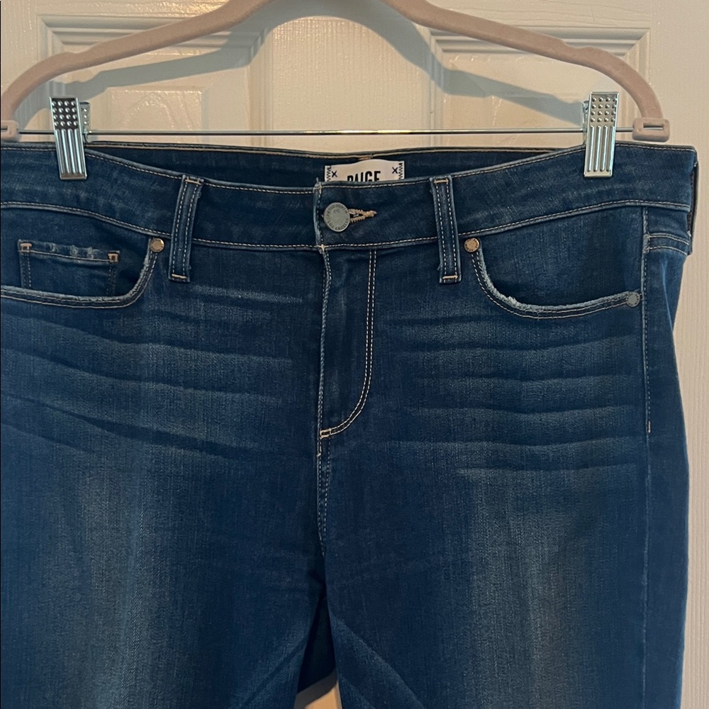 Paige Women's Dark Blue Stretchy Jeans